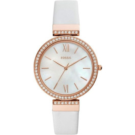 Uhrenarmband Fossil ES4581 Leder Weiss 16mm